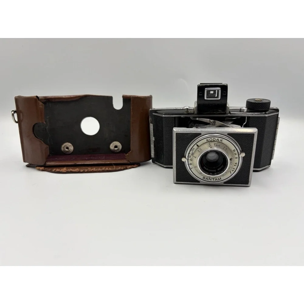 Vintage Kodak Bantam Folding Camera&Case Anastigmat Special f/4.5 47mm Untested
